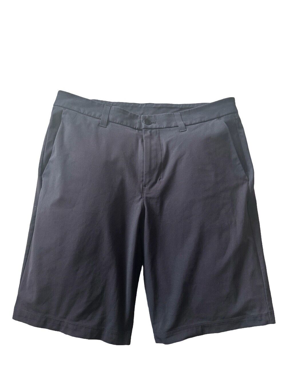 Lululemon Men's 32 Commission Shorts Black Relaxed 11" Warpstreme Stretch EUC